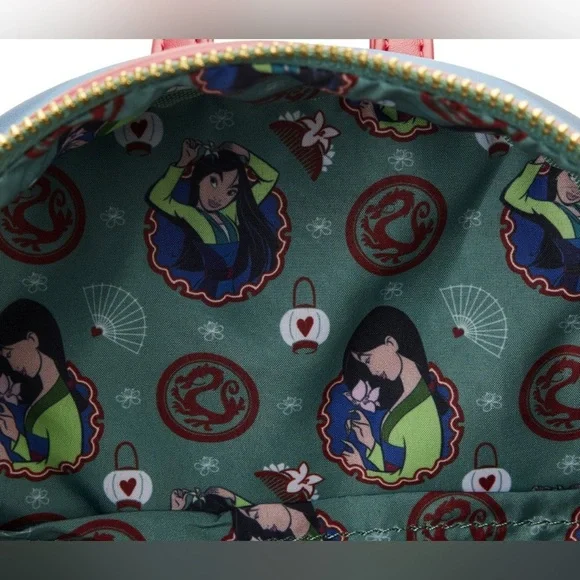 Loungefly Disney Mulan Princess Scene Mini Backpack NWT​ Disney Loungefly Mini Backpack - Disney Princess Scene - Mulan main image 3